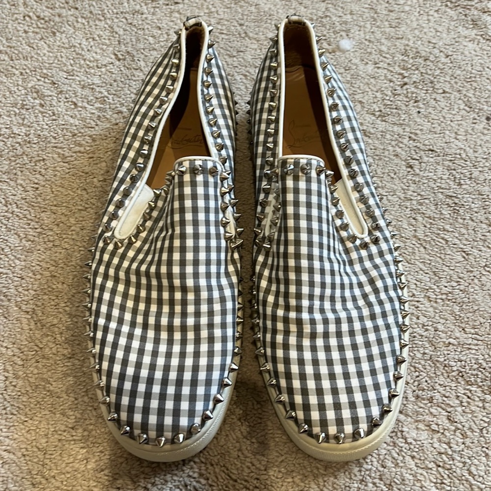 Men’s louboutin spiked slip on sneaker